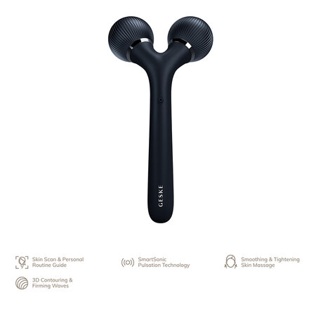 Roller pentru masaj facial si corporal 4 in 1 Black Sonic, 1 bucata, Geske 603461