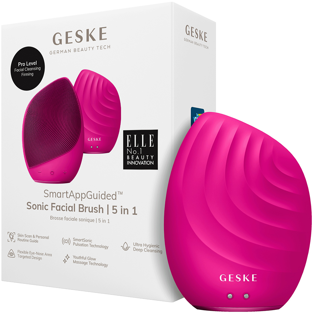 Perie pentru masaj facial 5 in 1 Magenta Sonic, 1 bucata, Geske