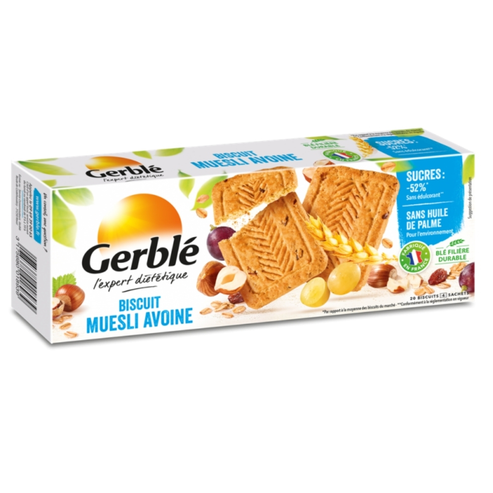 Biscuiti cu musli si ovaz, 290 g, Gerble