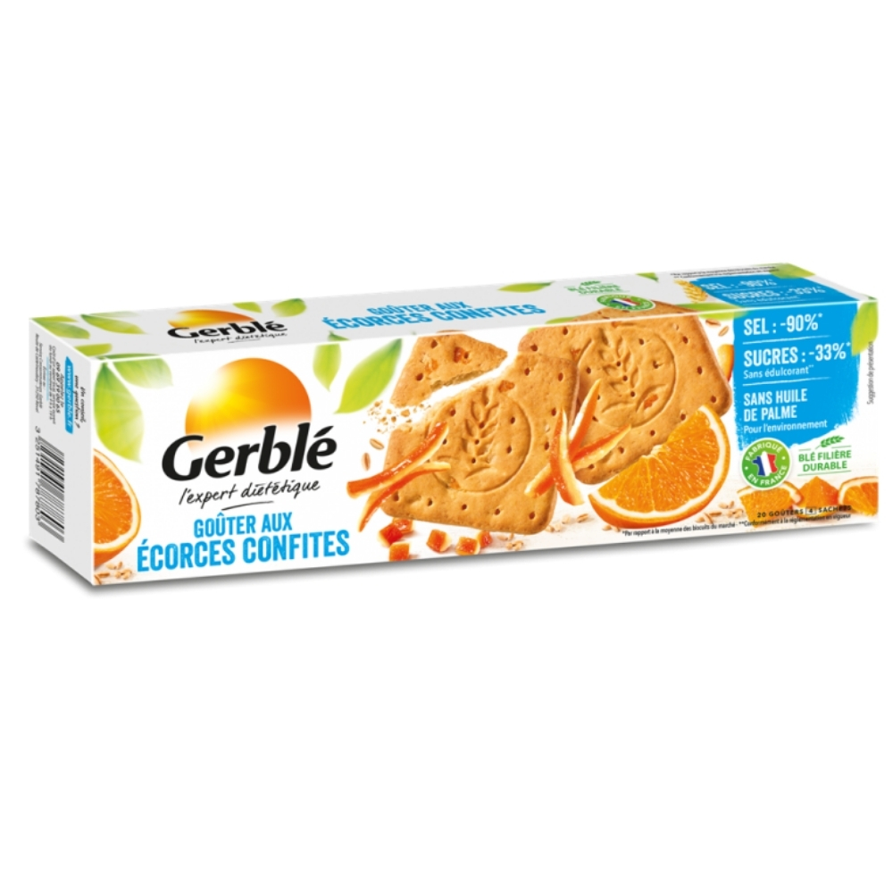 Biscuiti cu coji de citrice confiate, 360 g, Gerble