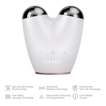 Dispozitiv pentru masaj facial 6 in 1 Starlight Face-Lifter MicroCurrent, 1 bucata, Geske 603717