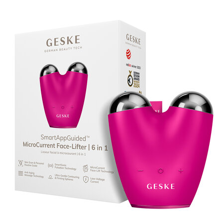 Dispozitiv pentru masaj facial 6 in 1 Magenta Face-Lifter MicroCurrent, 1 bucata, Geske