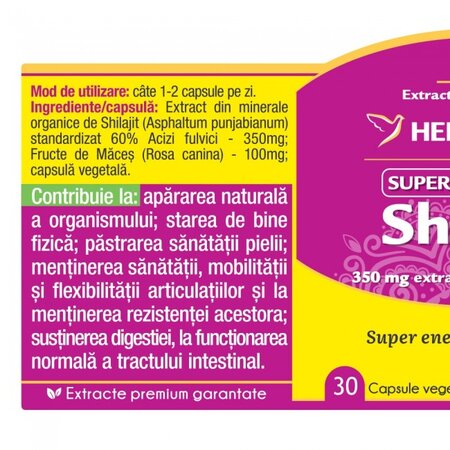 Super Shilajit Mumio, 30 capsule, Herbagetica 603743