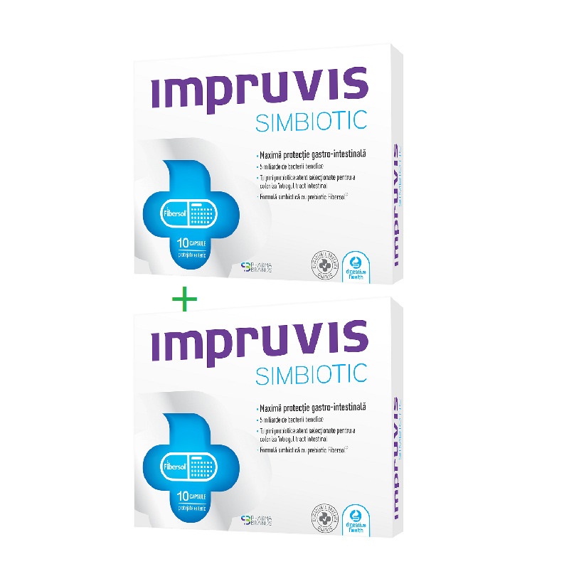 Pachet Impruvis Simbiotic 2x10 capsule, Bifodan