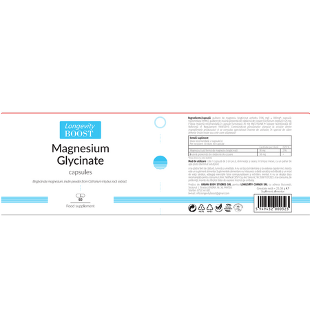 Magnesium Glycinate, 60 capsule, Longevity Boost 603888