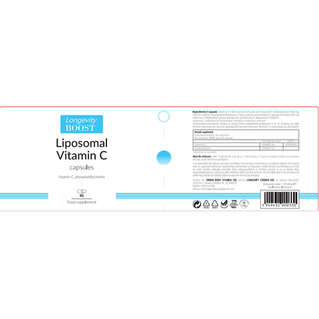 Liposomal Vitamin C, 60 capsule, Longevity Boost 603891