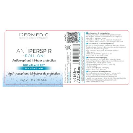 Deodorant antiperspirant R, pielea sensibila, 60 ml, Dermedic 707676