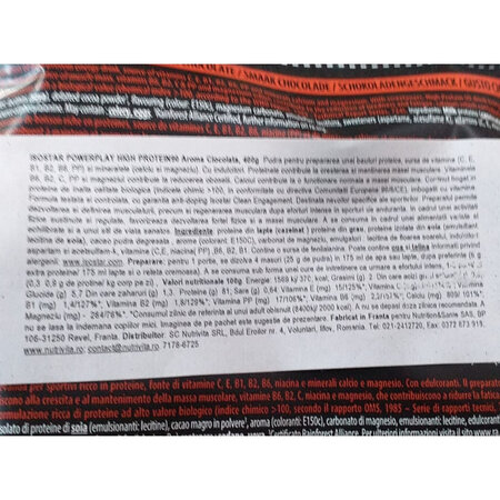 Pudra proteica cu aroma de ciocolata High Protein, 400 g, Isostar 603913