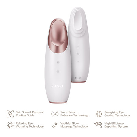 Dispozitiv de masaj pentru conturul ochilor 6 in 1 Starlight Warm&Cool Eye Energizer, 1 bucata, Geske 603916