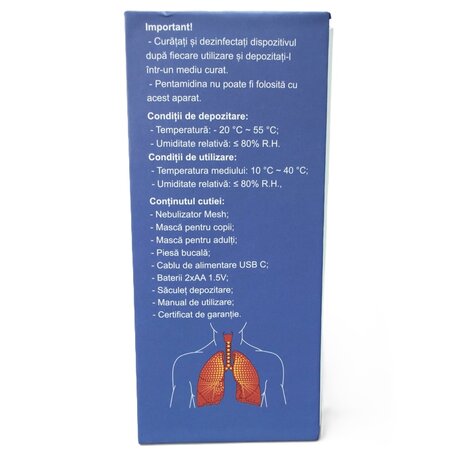 Aerosol silentios cu ultrasunete portabil PM35 Mesh, Perfect Medical 724085