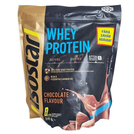 Pudra proteica cu aroma de ciocolata Whey Protein, 570 g, Isostar 603929