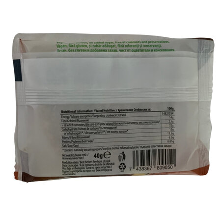 Cookie vegan cu migdale si boabe de cacao, 40 g, Rusani 603955