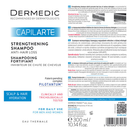 Sampon fortifiant impotriva caderii parului Capilarte, 300 ml, Dermedic 707682