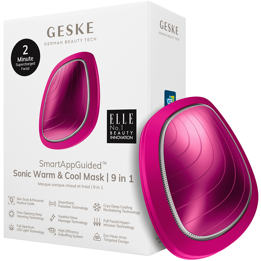 Dispozitiv multifunctional 9 in 1 Magenta Warm&Cool Mask Sonic, 1 bucata, Geske