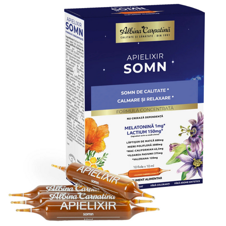 Apielixir Somn, 10 fiole x 10 ml, Albina Carpatina
