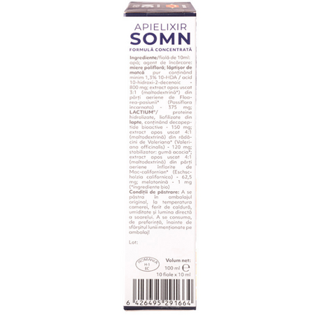 Somn Apielixir, 10 fiole x 10 ml, Albina Carpatina 722505