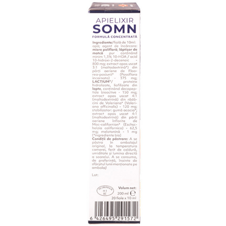 Somn Apielixir, 20 fiole x 10 ml, Albina Carpatina 722674