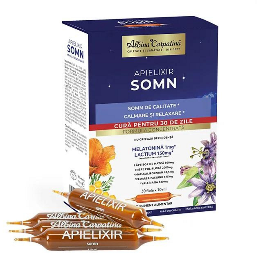 Apielixir somn, 30 fiole, Albina Carpatina