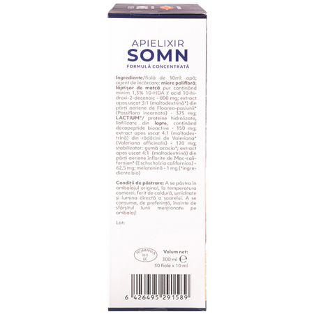 Somn Apielixir, 30 fiole x 10 ml, Albina Carpatina 722539
