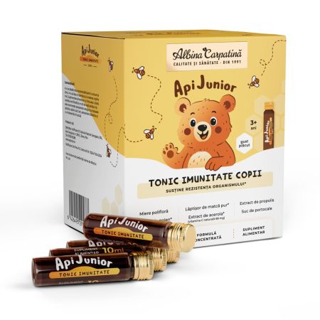 Apijunior Tonic imunitate copii, 20 fiole, Albina Carpatina