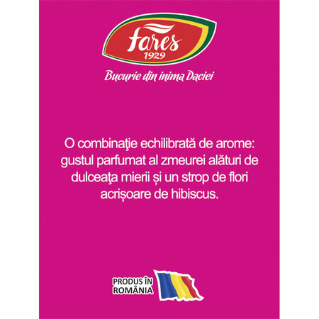 Ceai cu zmeura si miere, 20 plicuri, Fares 604232