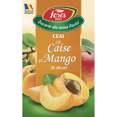 Ceai cu caise si mango, 20 plicuri, Fares 604251