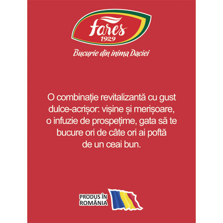 Ceai cu visine si merisoare, 20 plicuri, Fares 604299