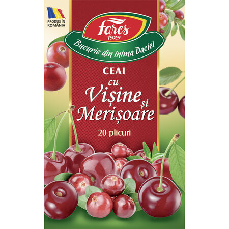 Ceai cu visine si merisoare, 20 plicuri, Fares 604298