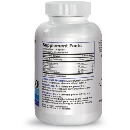 Supliment pentru prostata ProstaChoice+, 60 capsule, Bronson 604375