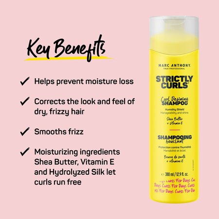 Sampon pentru par cret Strictly Curls, 380 ml, Marc Anthony 604387