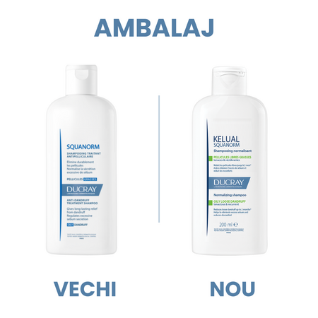 Sampon tratament anti-matreata grasa Squanorm, 200 ml, Ducray 645140