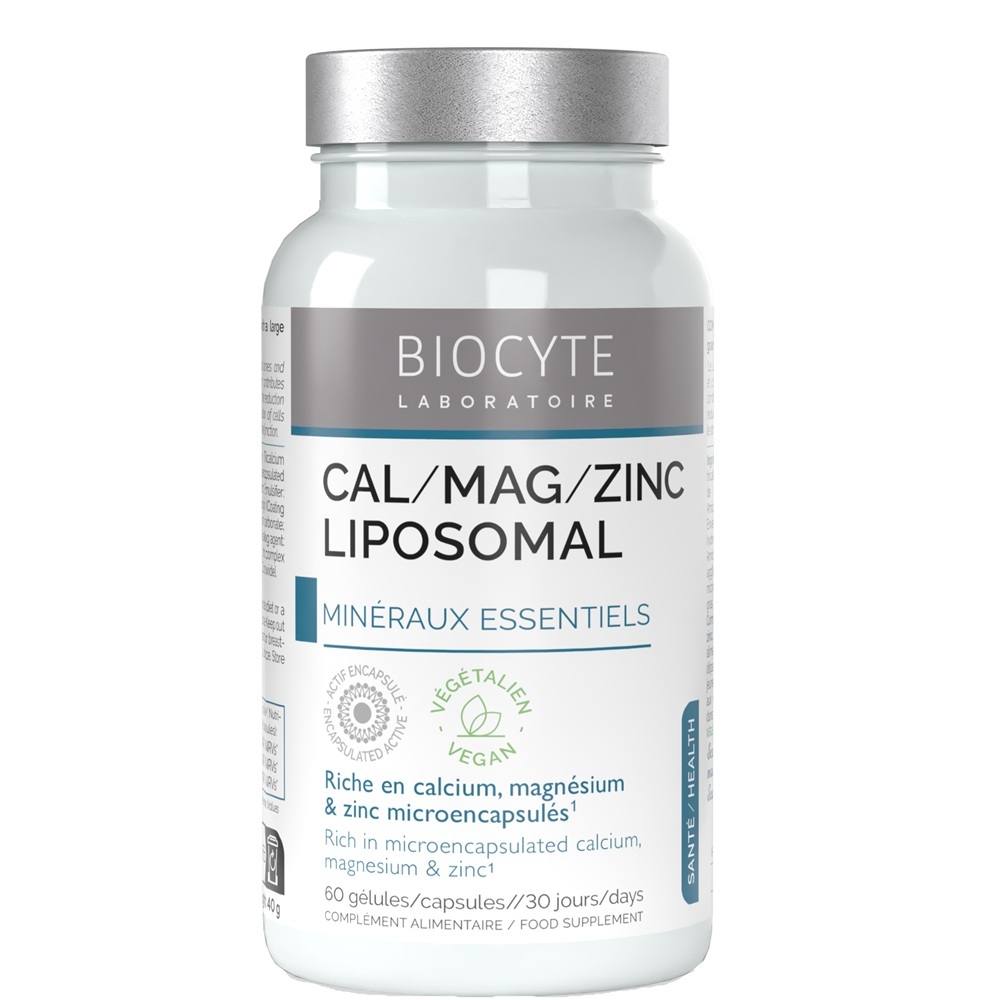 Calciu Magneziu Zinc Lipozomal, 60 capsule, Biocyte