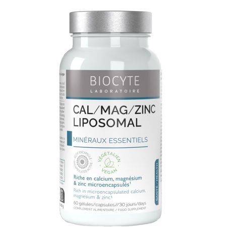 Calciu Magneziu Zinc Lipozomal, 60 capsule, Biocyte