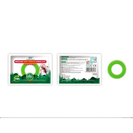 Bratara spiralata anti-tantari pentru copii si adulti, 1 bucata, Smart Touch 659438