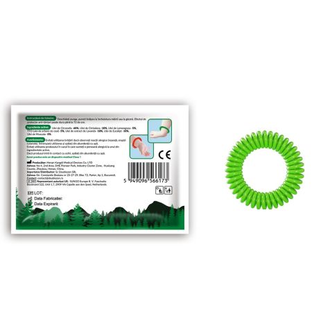Bratara spiralata anti-tantari pentru copii si adulti, 1 bucata, Smart Touch 655008