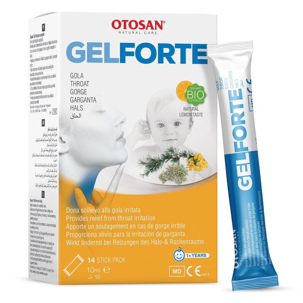 Gel pentru gat forte, 14 plicuri x 10 ml, Otosan