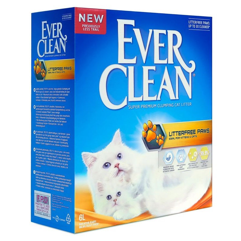 Nisip pentru litiera Litterfree Paws, 6 L, Ever Clean