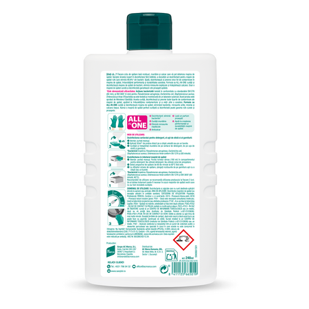 Solutie de curatat si dezinfectat masina de spalat, 240 ml, Sanytol 605246