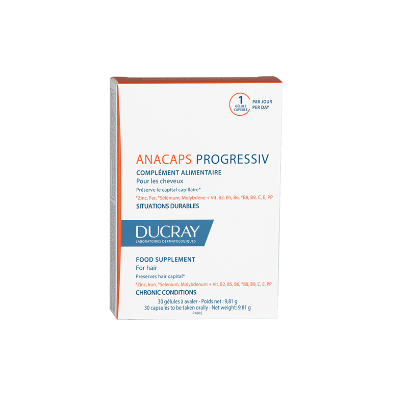 Supliment pentru par Anacaps Progressiv, 30 capsule, Ducray