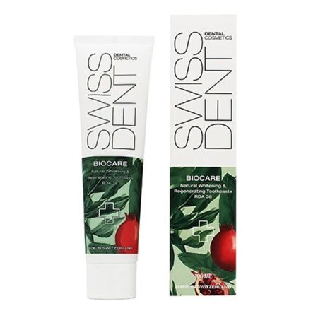 Pasta de dinti  pentru albire si regenerare naturala Biocare, 50 ml, Swissdent