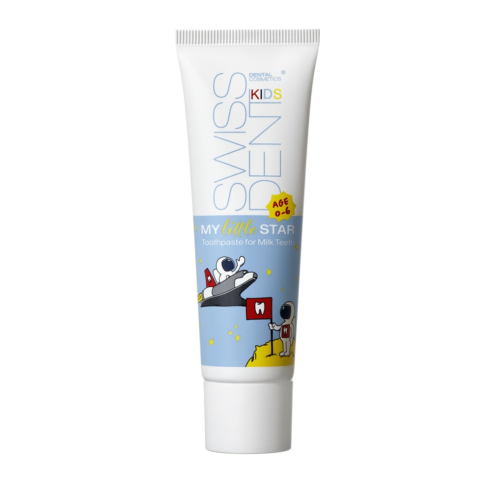 Pasta de dinti fara aroma pentru primii dinti My little star Kids, 50 ml, Swissdent