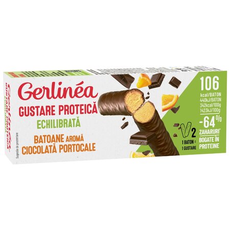 Batoane cu ciocolata si portocale mini pack, 62 g, Gerlinea 619648