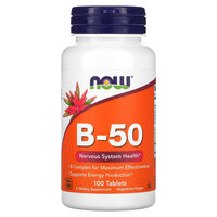 Complex Vitamine B-50, 100 tablete, Now Foods