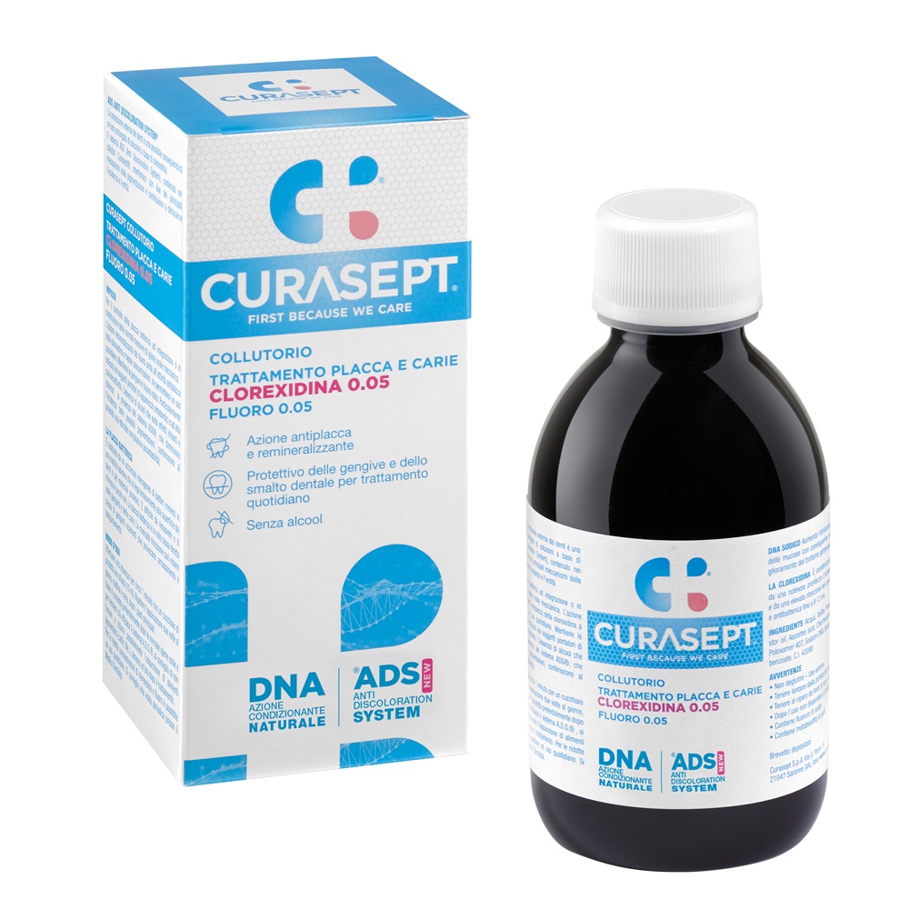 Apa de gura cu 0.05% clorhexidina Ads Dna, 200 ml, Curasept