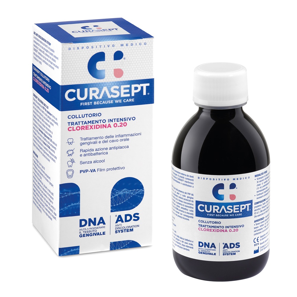 Apa de gura cu 0.20% clorhexidina Ads Dna, 200 ml, Curasept