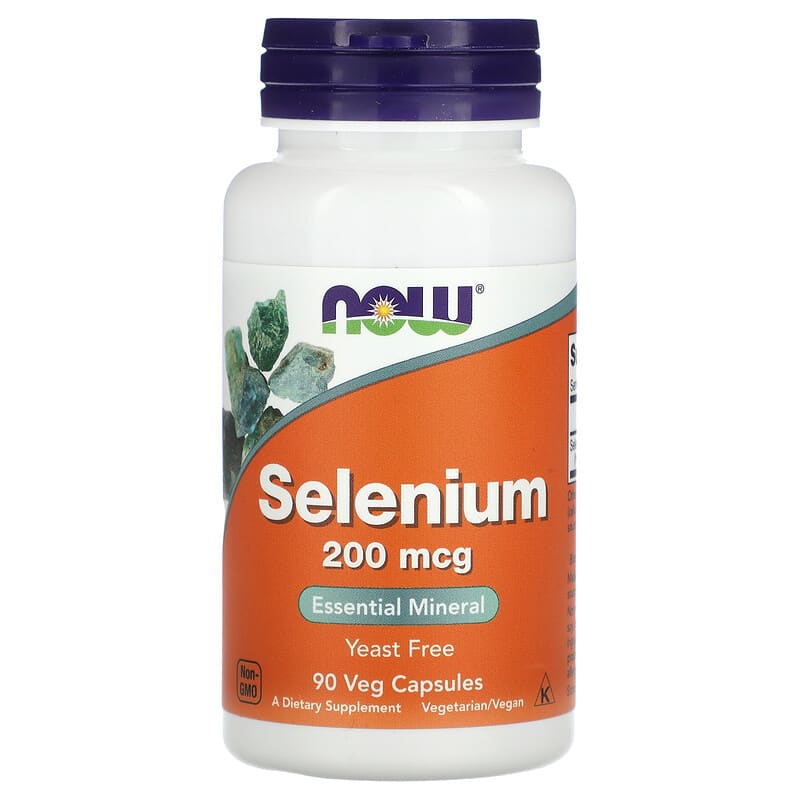 Seleniu, 200 mcg, 90 capsule vegetale, Now Foods