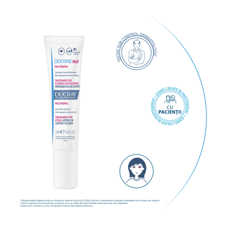 Crema pentru pleoape Dexyane MED Palpebral, 15 ml, Ducray 567190