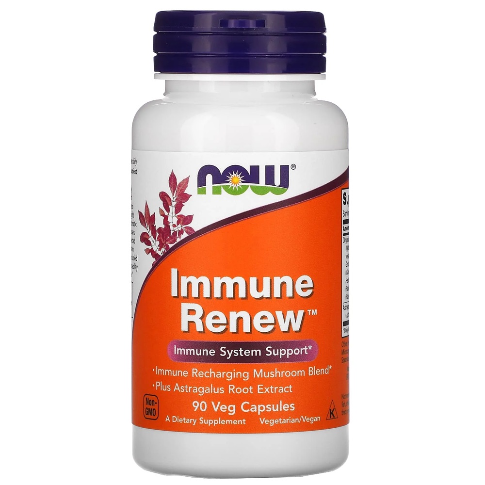 Amestec de ciuperci organice pentru imunitate Muschroom Immune Renew, 90 capsule vegetale, Now Foods