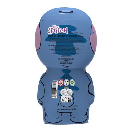 Gel de dus si sampon pentru copii figurina 2D Stitch, 400 ml, Air-Val 605647