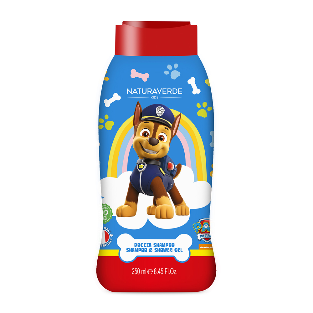 Sampon si gel de dus pentru copii Paw Patrol, 250 ml, Naturaverde kids